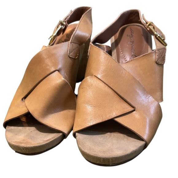 Easy Spirit Lacene Women's Tan Cork Wedge Sandals Buckle 6M - Picture 1 of 10